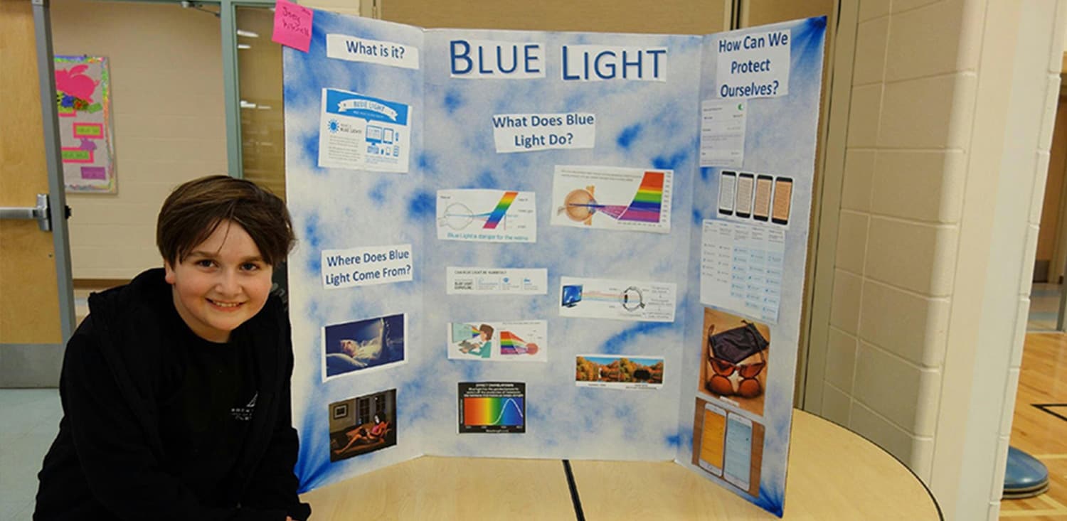 9-year-old sheds light on the dangers of blue light